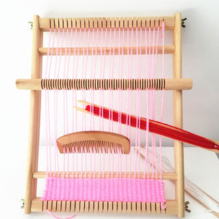 Wooden multifunctional Weaving Loom DIY Knitting Loom hand Weaver Knitting Toys Sewing Accessories Embroidery Hoop