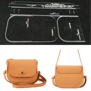 Japan Steel Blade Ladies Single Shoulder Bag Satchel, Acrylic Design Pattern Template DIY Leather Mobile Phone Package Version