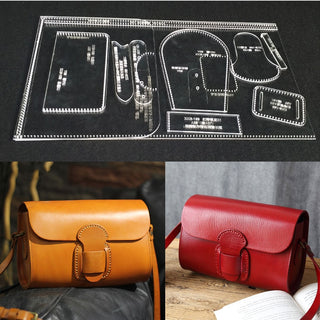 Acrylic Stencil DIY  leather making template paper pattern shoulder bag slanting bag edition design sewing pattern accessories