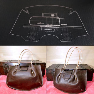 Acrylic Leather Template Women Handmamde Handbag Pattern DIY Hobby Leathercraft Sewing Pattern Stencils 46.5x28.5x15cm