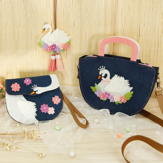 DIY Kit Felt Swan Series Bags - Shoulder Bag Handbag Car Ornaments