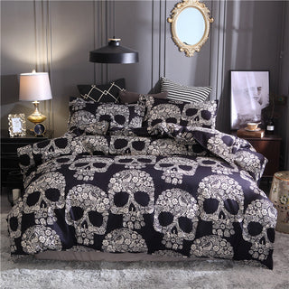 Duvet Cover Queen Size Luxury Sugar Skull Bedding Set King Size 3D Skull Beddings and Bed Sets
