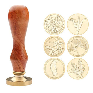 1Pc Antique Plants Metal Sealing Wax Seal Stamp for DIY Wedding Invitations Decor Ancient Wax Stamp Craft