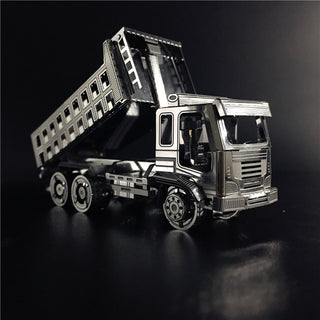 MODEL 3D Metal puzzle Self-Dump Truck Engineering vehicle Assembly Model DIY 3D Laser Cut Model puzzle toy for adult