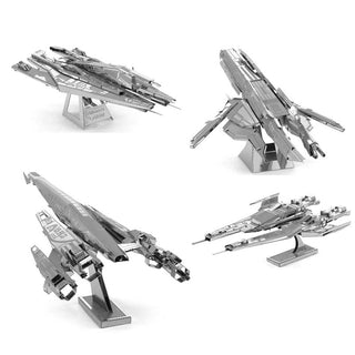 3D DIY Metal Stainless Steel Battleship Spaceship Model Jigsaw Puzzle Toys Mass Effect Normandy SR2 Puzzle Toys Fans Collection