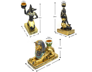 Candle Holder Resin Egypt Anubis God Ancient Egyptian Deity Candle Stand Candlestick Home Office Desktop Decoration
