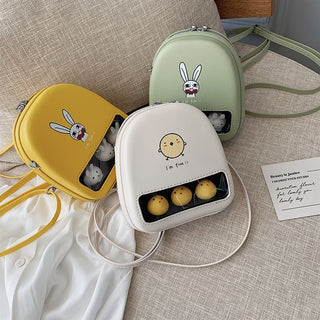 Mini PU shoulder bag - chick rabbit pig