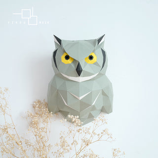 DIY Owl retro wall decoration magic animal decoration three-dimensional pendant kindergarten paper model home decoration accessories