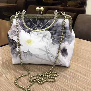 DIY Sewing Kit Fabric Women Shoulder Bag - flower