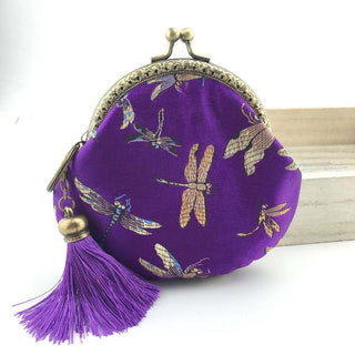 DIY Sewing Kit Fabric Women Purse - dragonfly
