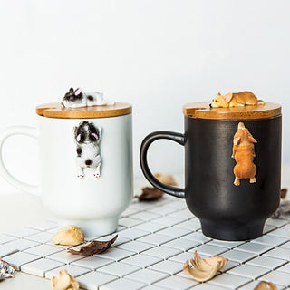 Creative Ceramic Mugs - Dog Cups 3D Corgi  Bulldog