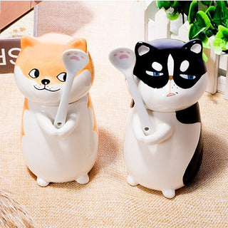 Creative Ceramic Mugs - Dog Cat