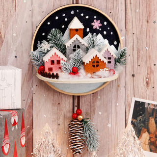 DIY Kit Felt Christmas Circle Wall Hanging Decor