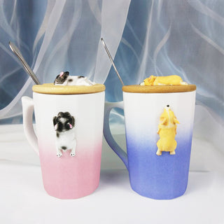 Creative Ceramic Mug - Dog 3D Corgi Bulldog