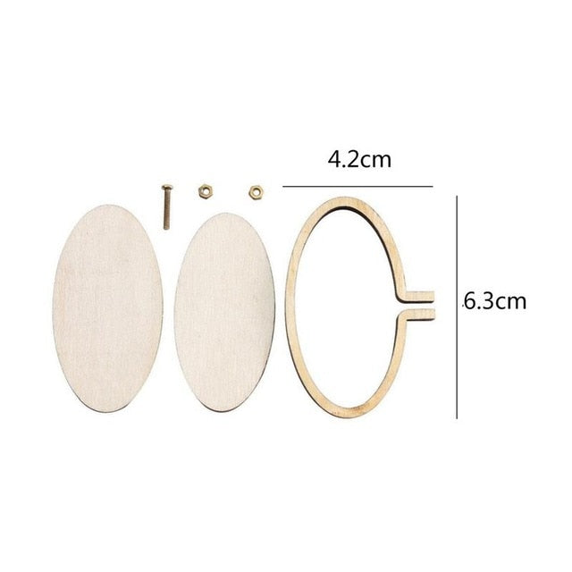 Sanmum 10 mini embroidery frame embroidery hoop wooden frame circular DIY  crafts accessories 4 can choose the size (diameter: 5cm) 